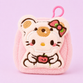 ♡ hello kitty strawberry bear kitty plush coin purse keychain