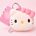 ♡ hello kitty face plush keychain