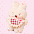 ♡ gingham bunny plush keychain