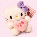 ♡ hello kitty love heart plush keychain