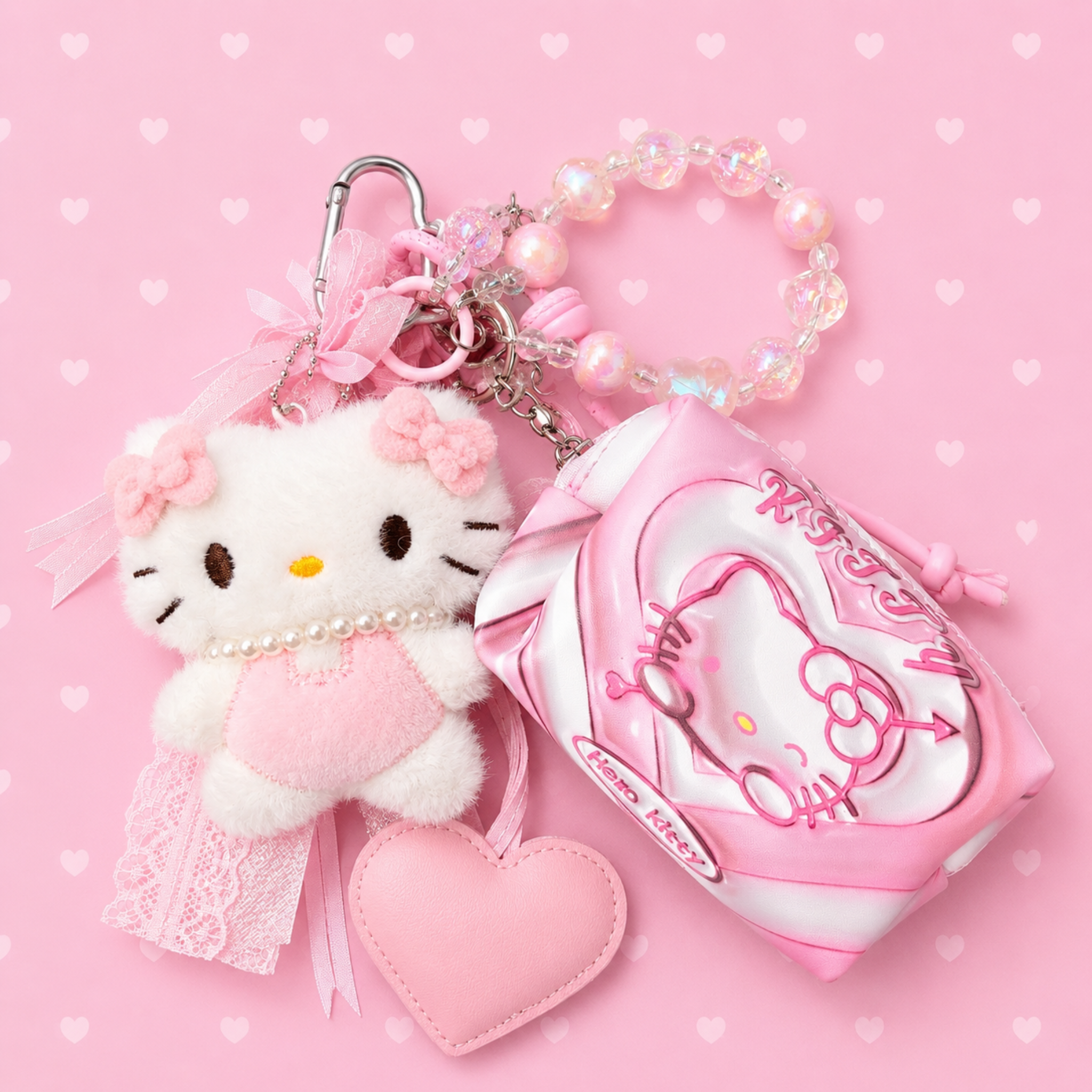 ♡ hello kitty mini pouch bag charm