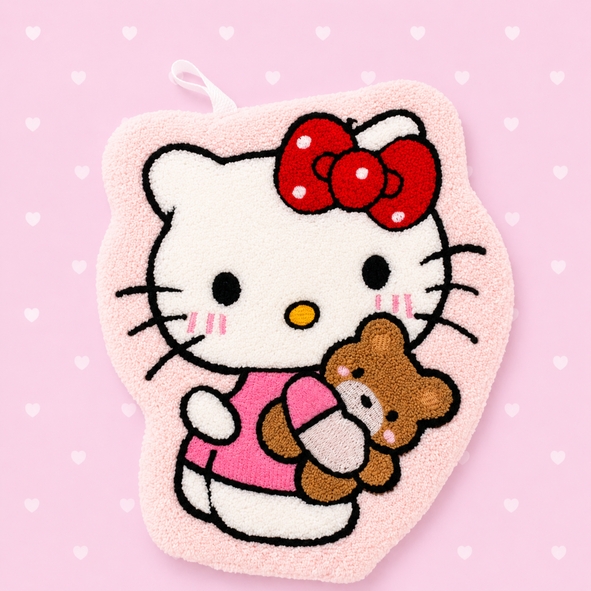 ♡ teddy bear hello kitty hand towel